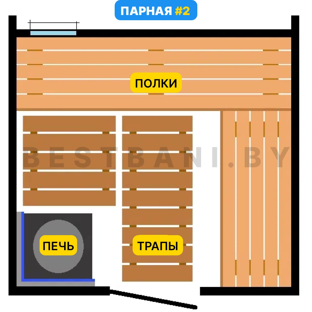 баня бочка парная чертеж г-образные полки | BESTBANI