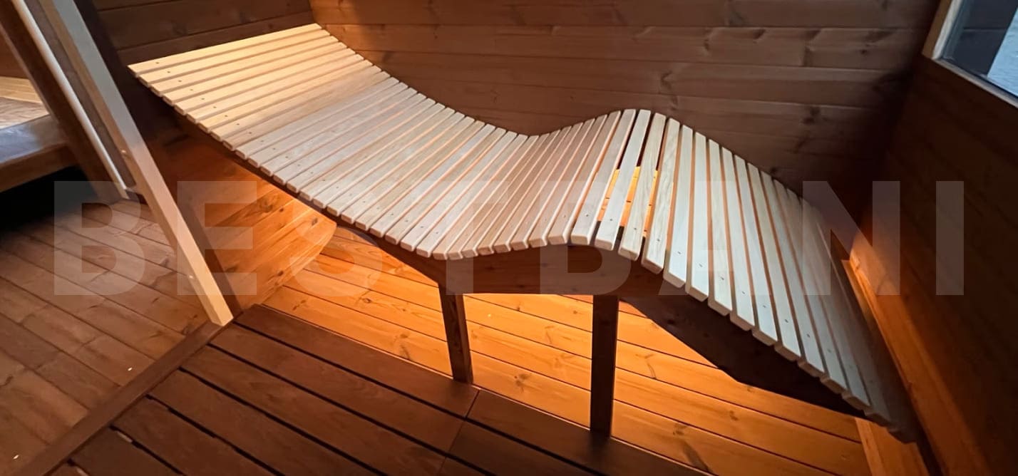 баня квадро EGOIST парная с эргономичными лежаками и панорамным окном купить Беларусь