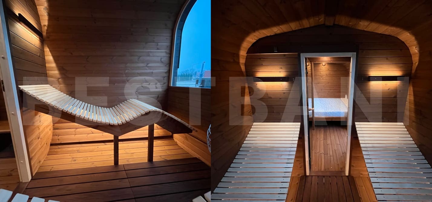 купить баню квадро EGOIST парная с LED подсветкой под ключ Минск Гродно Гомель