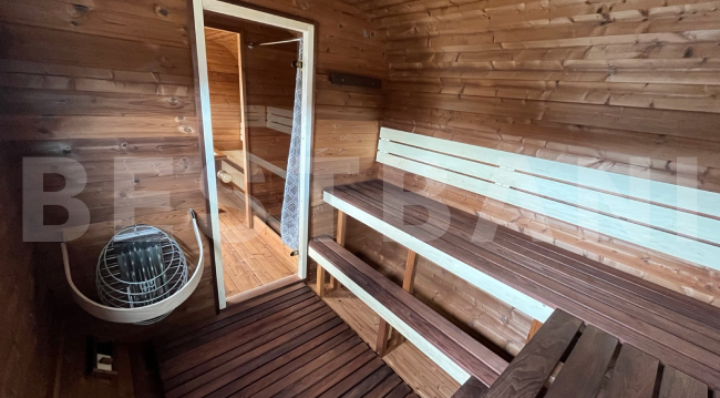 Внутри парной GINGER HONEY – уютная атмосфера, мягкий свет, купить под ключ