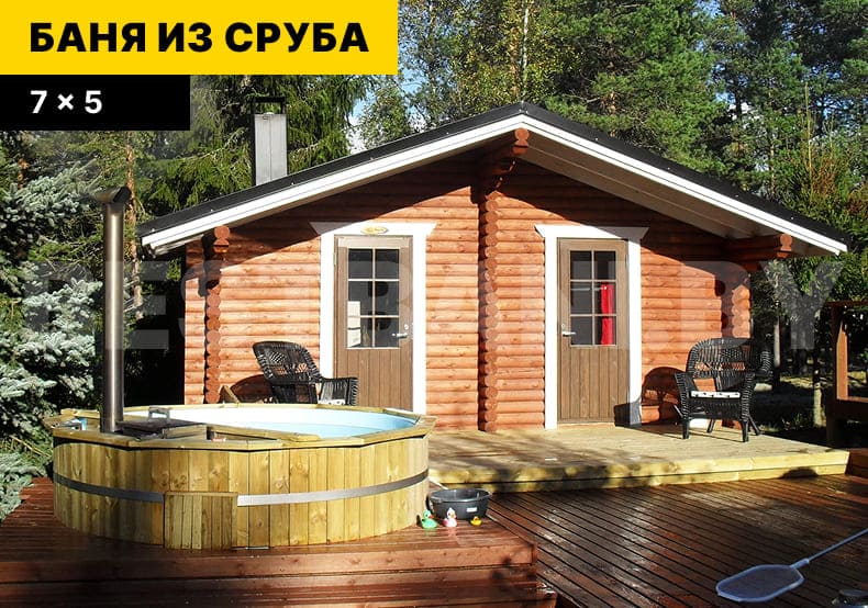 каркасные бани с террасой | BESTBANI