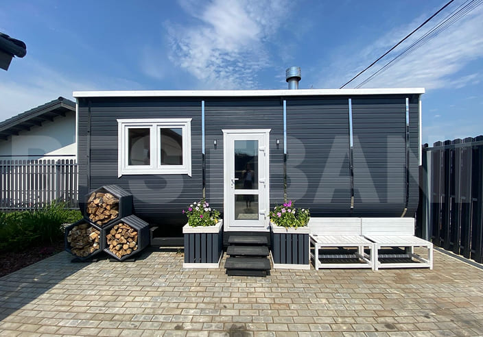 Баня «Парус» на участке, общий план