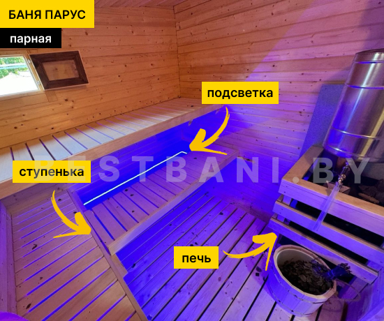 стоимость бани парус 6 м