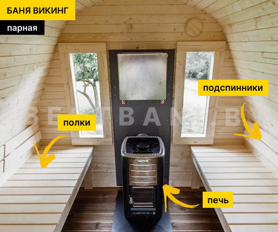 баня викинг 3,5м фото внутри