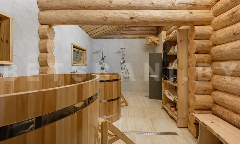 сруб бани изнутри