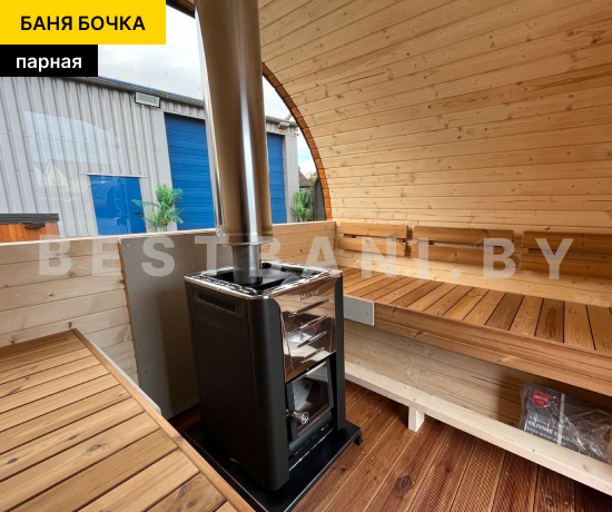 сколько стоит баня бочка с печкой