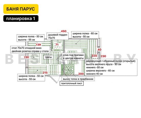 баня парус 4,5 метра цена под ключ